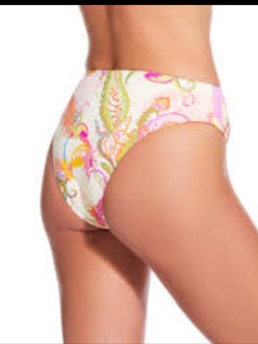 Gianni Bini Paisley High-Leg Cheeky Bikini Bottoms – Multicolor – Size XL (NWT)
